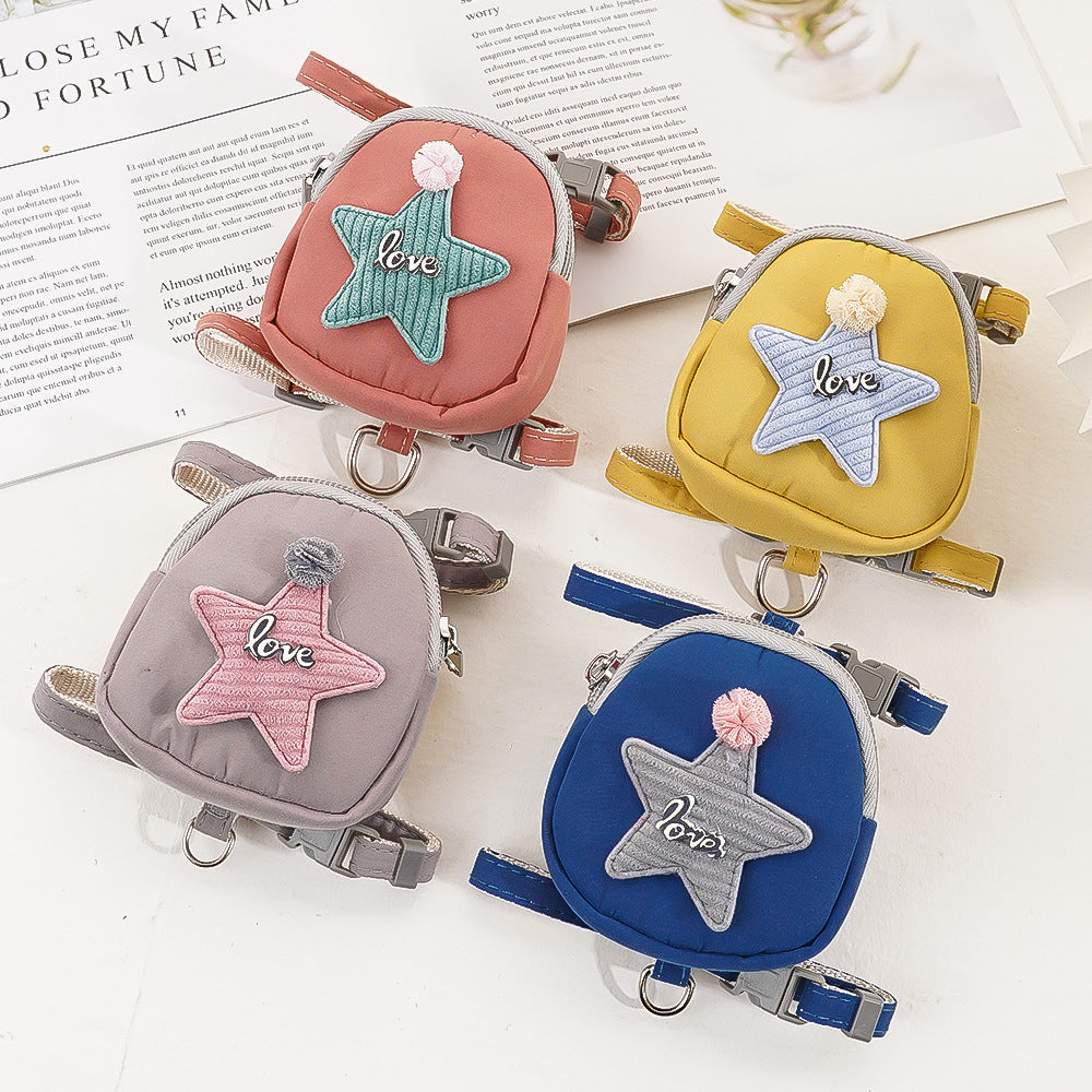 Shoulder bag chest strap pull rope for dogs and cats walking