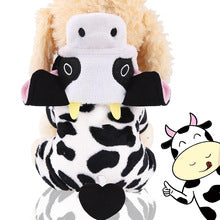 Dog supplies Coral velvet cat clothes Pet clothes New autumn/winter Cow turn cartoon clothes medium-sized dog