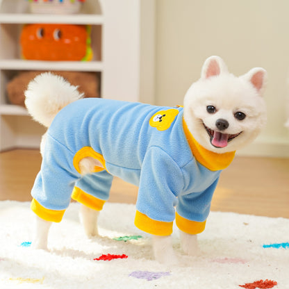 Four-legged Coat - Autumn/Winter Dog Accessories - Color-matched Outerwear - Can Be Tethered