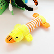 Pet dog cat plush cartoon embroidery bite resistant decompression duck cute sound toy supplies