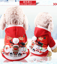 Four legs Christmas Claus elk fleece hoodie dog cat pet clothing autumn and winter supplies manufacturers