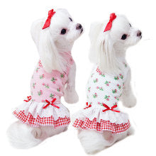 New dog cat pet princess dress wedding dress small rose spring summer autumn new