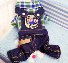 Pet clothing plaid British style four-leg strap cowboy clothing manufacturers wholesale