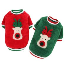 Manufacturers pet Christmas clothing coral velvet dog hoodie dog Christmas clothes cat two feet supplies