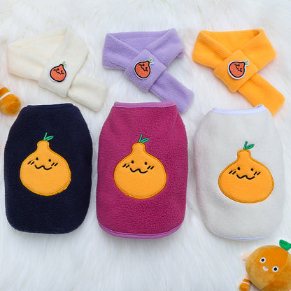 Pet clothing Dog hoodie dog going out vest ugly orange clothes cat two feet clothing supplies