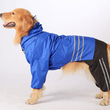 Medium and large dog four-legged outdoor waterproof raincoat pet supplies wholesale