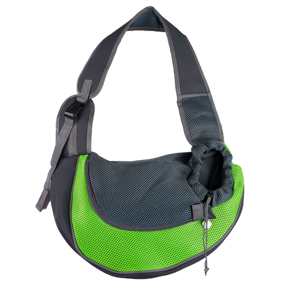 Breathable mesh comfort dog and cat single-shoulder bag