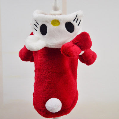 Four-legged flannel dog pet cat clothing supplies warm colorful stripes spot manufacturers wholesale
