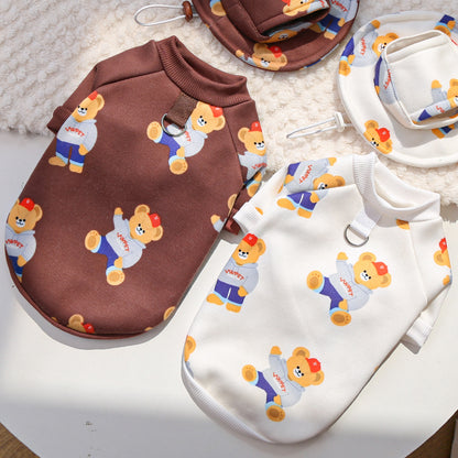 Pet clothing winter and autumn thin fleece pullover shirt