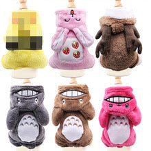 Pet supplies Small medium-sized dog dog clothes cat clothing autumn and winter four-legged cotton-padded cartoon change suit