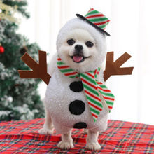 Small big Dog Christmas pet supplies clothes Teddy cat cotton-padded clothing funny autumn and winter pet clothing