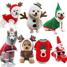 Small big Dog Christmas pet supplies clothes Teddy cat cotton-padded clothing funny autumn and winter pet clothing