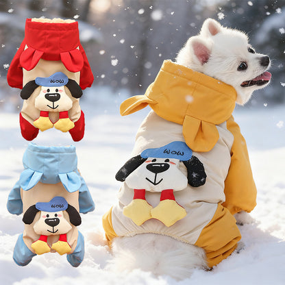 Pet dog and cat clothing - Waterproof, windproof, warm-resistant, thickened, all-weather cotton coat