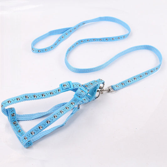 Nylon outdoor explosion-proof impact leash walking dog chain cat traction chest strap supplies manufacturers wholesale