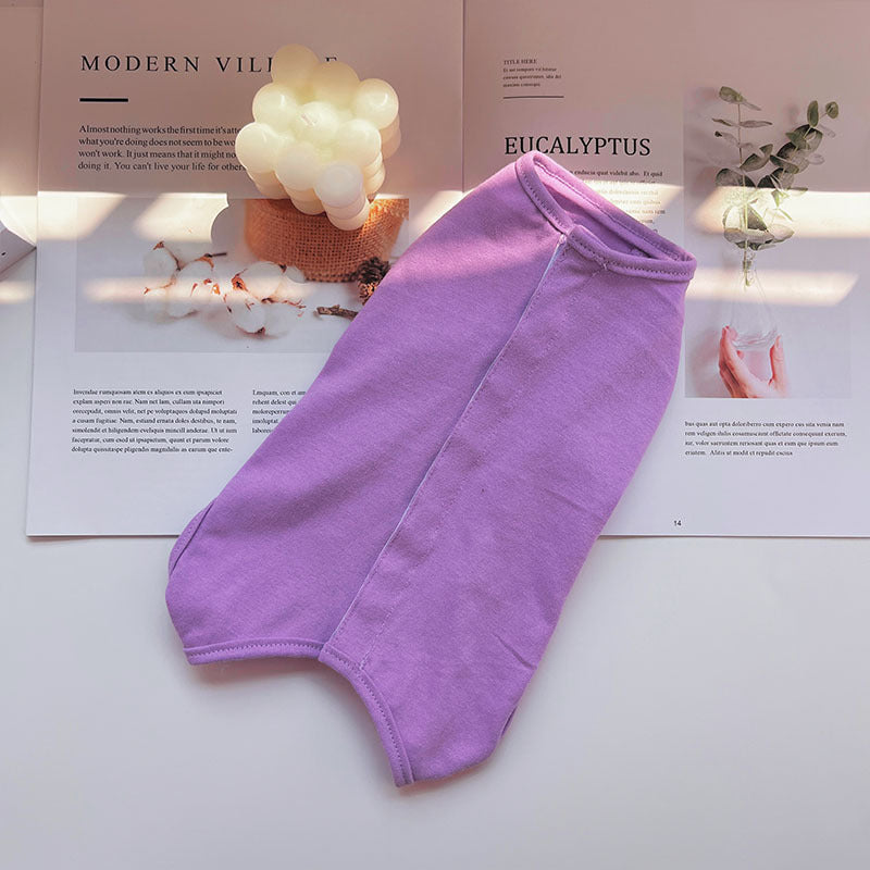 Four-season pure color striped cat spayed dress