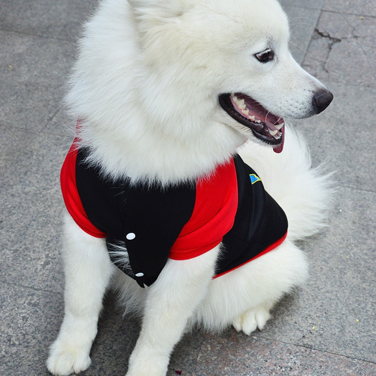 Pet autumn and winter large small dog dog cat clothes Superman Batman Golden hair Samo supplies wholesale