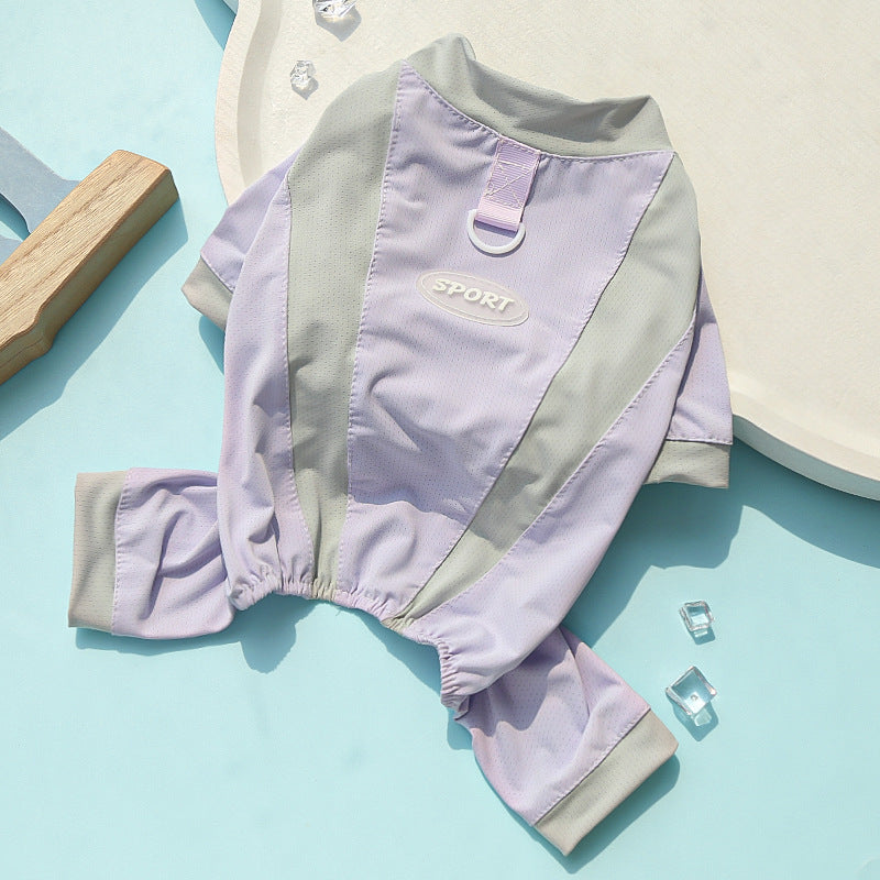 Sun protection ice silk dog clothes for spring and summer