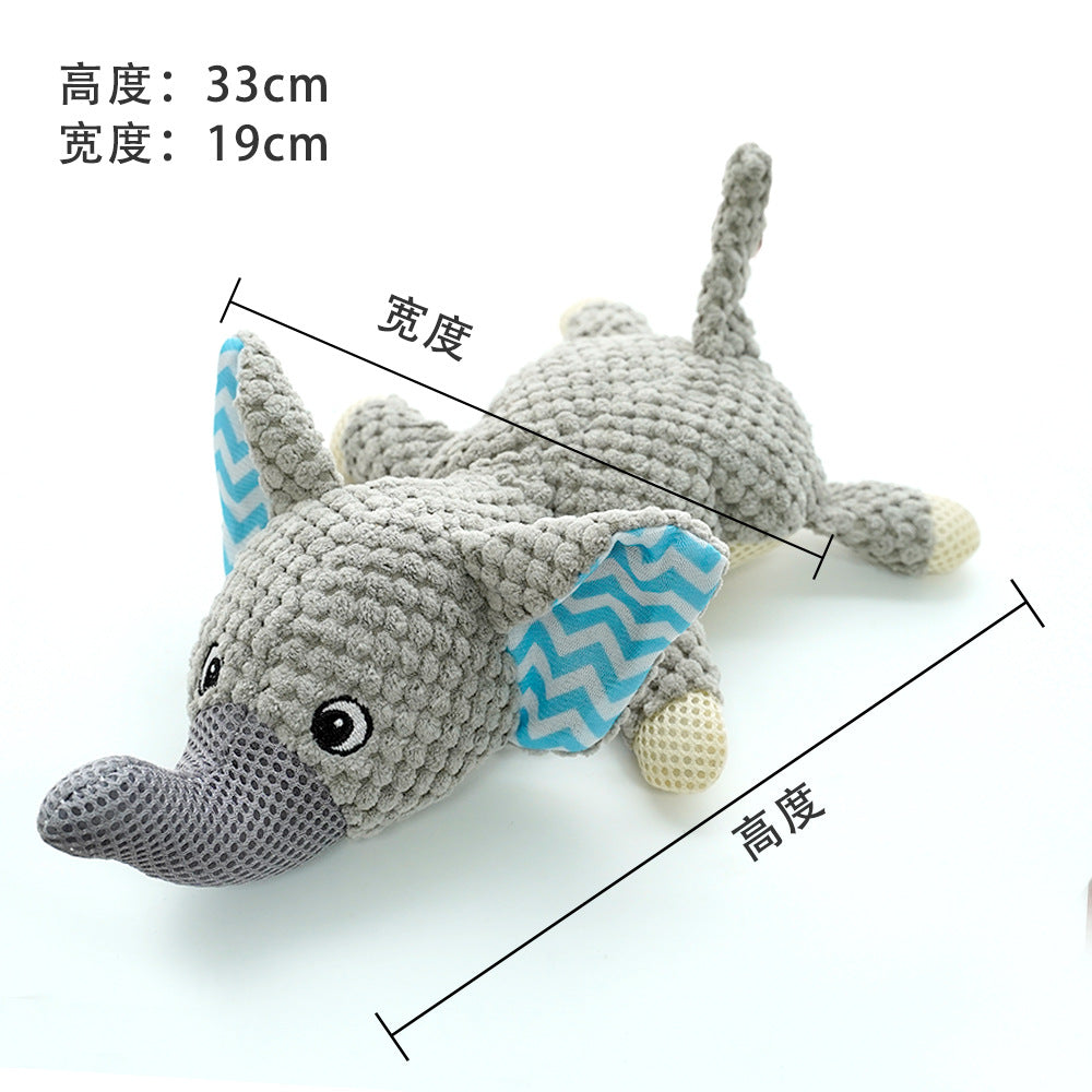 Pet plush sound toy corn velvet multi-color grinding teeth bite dog cat toy manufacturers wholesale