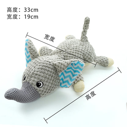 Pet plush sound toy corn velvet multi-color grinding teeth bite dog cat toy manufacturers wholesale
