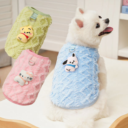 Winter padded warm clothes for kittens and puppies; cat and dog supplies