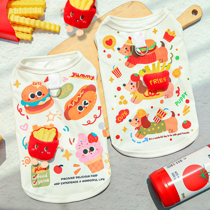 Ice Silk Pet Dog Clothes Cat Garments Accessories Summer Lightweight Breathable Cool Clothing