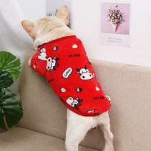 Medium and large dog dog Autumn and winter warm pajamas coat Pet supplies cat two feet clothes