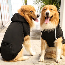 Autumn and winter fleece zipper pocket hoodie large small dog dog cat clothes pet supplies