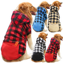 Autumn and winter fleece zipper pocket hoodie large small dog dog cat clothes pet supplies