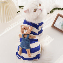 Pet autumn and winter striped bear four-legged clothes dog cat clothes small and medium-sized puppy teddy home clothing wholesale