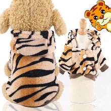 Autumn and winter new flannel into button tiger into pet dog cat clothes autumn and winter supplies