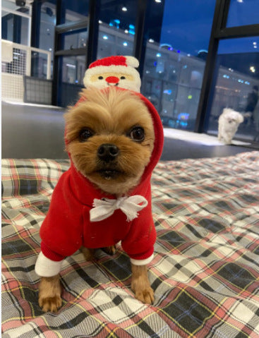 Pet dog cat hoodie Fall/Winter new Medium dog supplies Sports Christmas holiday clothing