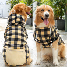 Plaid zipper pocket Big puppy dog clothes Cat pet clothes New autumn and winter supplies chest straps