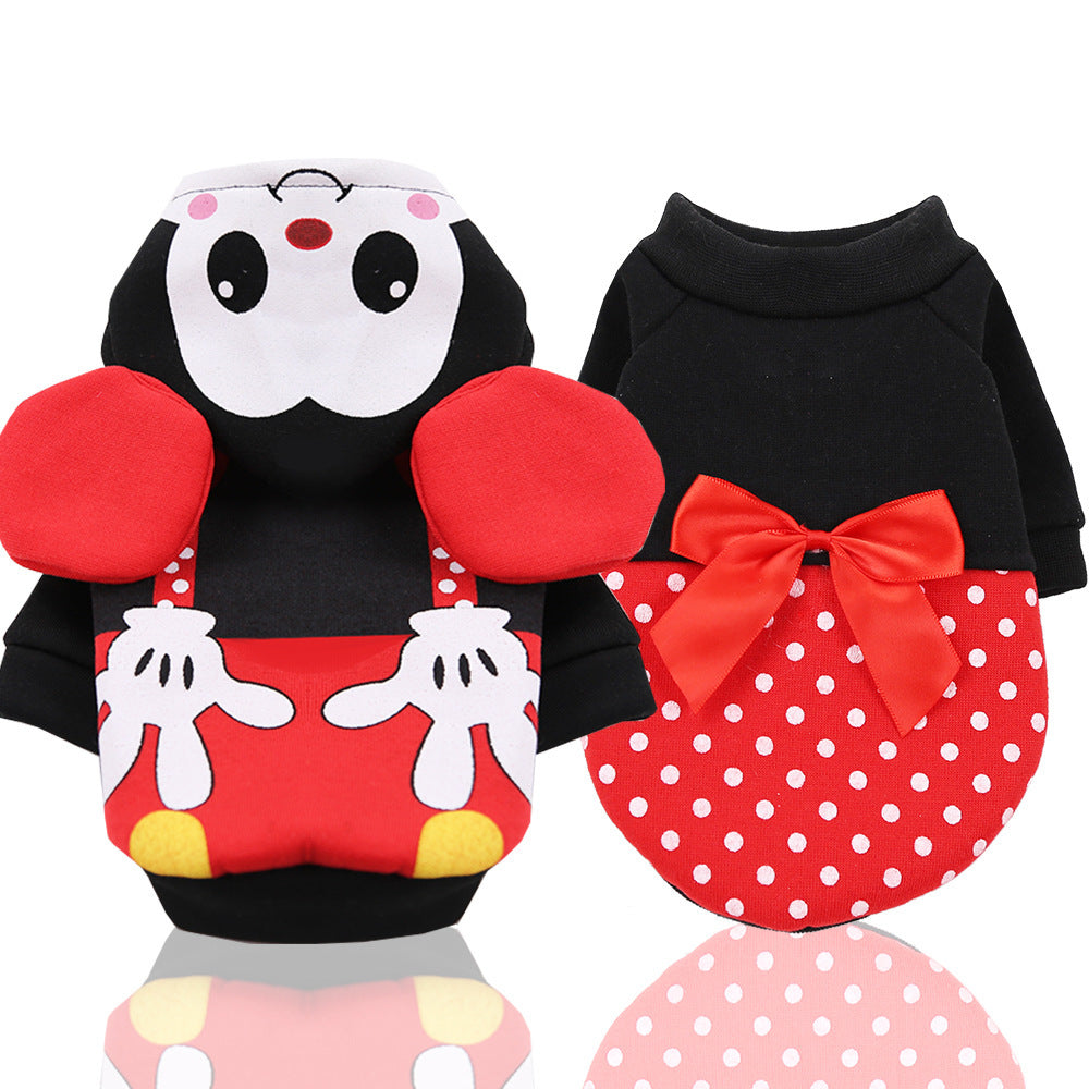 Couples dog clothes Cat pet clothes supplies Autumn and winter New Year clothes New pet clothes
