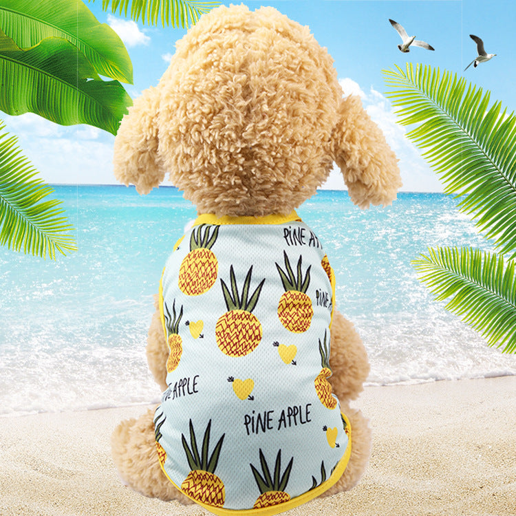 Pet small medium-sized dog law fight cat Teddy dog clothes spring summer sunscreen cooling vest wholesale