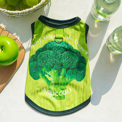 Ice silk spring and summer new fruit pattern clothing small, medium and large dog cat pet clothes dog clothes factory direct sales can be customized