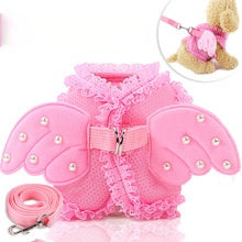 Pearl Angel Master Dog cat chest strap leash Chest strap leash Pet supplies Spring and summer Breathable