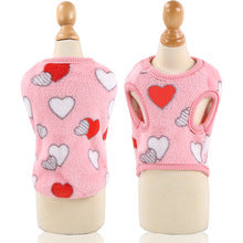 Flannel dog cat Clothing Pet supplies Autumn and winter warm multiple small love small medium-sized dog four feet