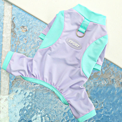 Sun protection ice silk dog clothes for spring and summer