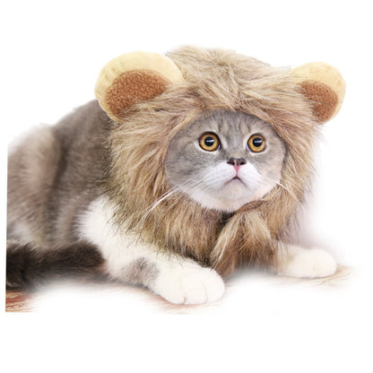 Halloween lion turns into an adjustable pet hat