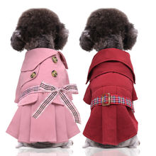 Small medium-sized dog couple pet clothes pure cotton French dress dog cat dress