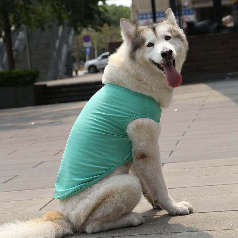 Small medium large dog  spring summer autumn new pet clothes vest supplies two feet clothes
