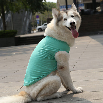Small medium large dog  spring summer autumn new pet clothes vest supplies two feet clothes