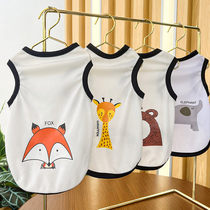 Puppy dog clothes summer thin cat Bichon French bulldog small medium-sized dog pet summer vest  Nordic wind