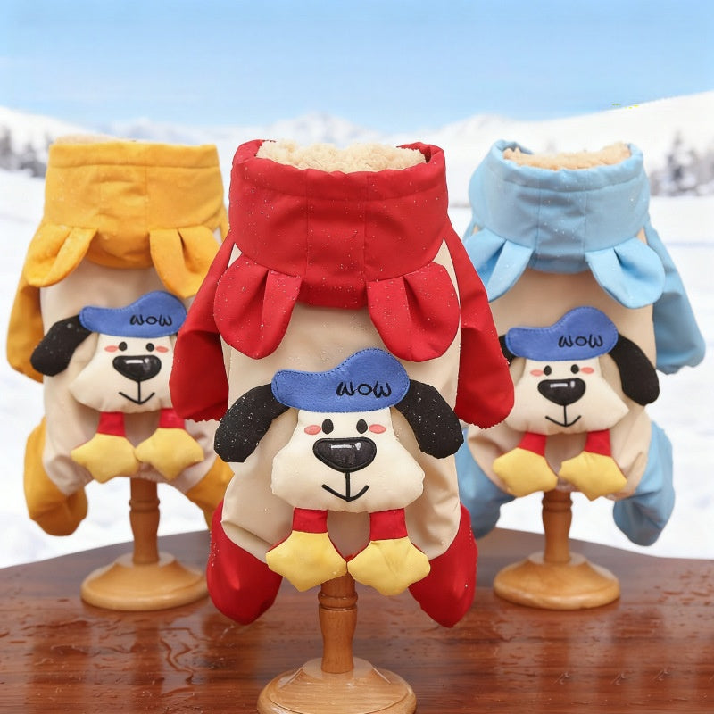 Pet dog and cat clothing - Waterproof, windproof, warm-resistant, thickened, all-weather cotton coat