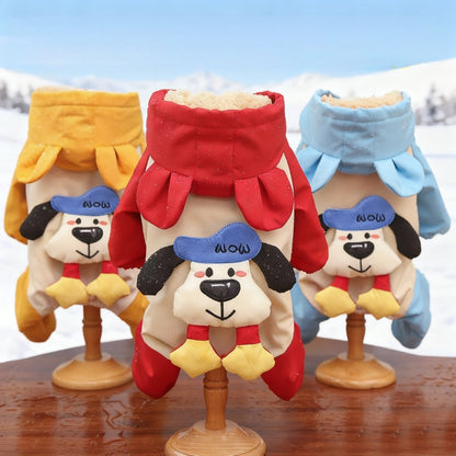 Pet dog and cat clothing - Waterproof, windproof, warm-resistant, thickened, all-weather cotton coat
