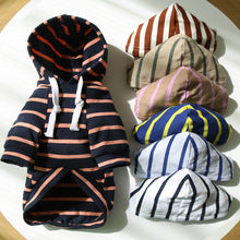 Pet dog cat Hoodie Striped clothing supplies spring and summer