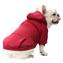 Autumn and winter hoodie denim pocket two-legged clothing Sports style pet clothing Dog cat pet clothing supplies