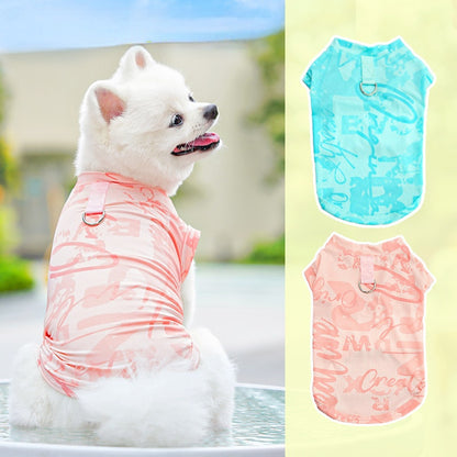 Ice silk cool clothes, vest, waistcoat, and dog clothes