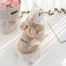 Pet clothing autumn and winter new rabbit ear soft cotton wool hoodie dog clothing supplies