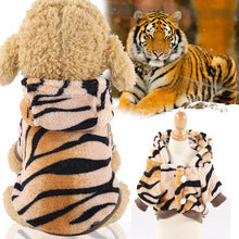 Autumn and winter new flannel into button tiger into pet dog cat clothes autumn and winter supplies